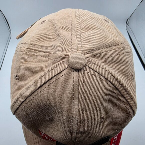 TSC Tractor Supply Co Adjustable Hat Tan Red Embroidered Logo Baseball Cap - Picture 5 of 8